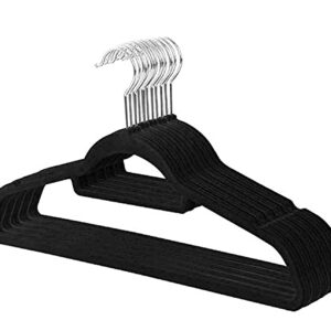 Premium Velvet Hangers Non-Slip & Durable Clothes Hangers – Grey Hangers with 360 Degree Rotatable Hook – Heavy Duty Coat Hangers