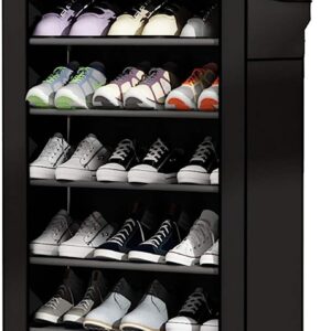 AsolBD 9 Tier Shoe Rack with Dustproof Cover Shoe Shelf Storage Organizer