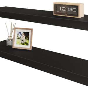 Floating Shelf ,Wall Shelf,Decor Wall Mounted Shelves ,Hanging Shelf Set L24xW6 for Bathroom Kitchen Living ,Kitchen,Room Bedroom Storage